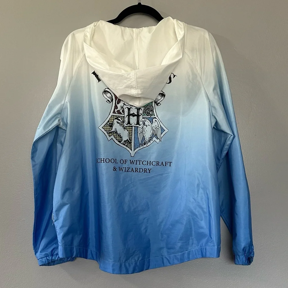 Harry Potter Hogwarts Windbreaker Pullover 1/4 Zip Sz M - Picture 9 of 9